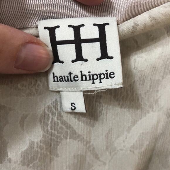 Haute Hippie Cream Lace Silk Mini Skirt Womens S Coquette Formal Bridesmaid - Picture 4 of 6